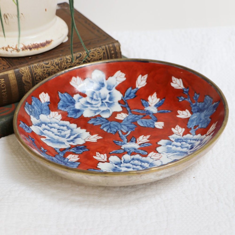 Vintage Japanese Hong Kong Porcelain Floral Bowl